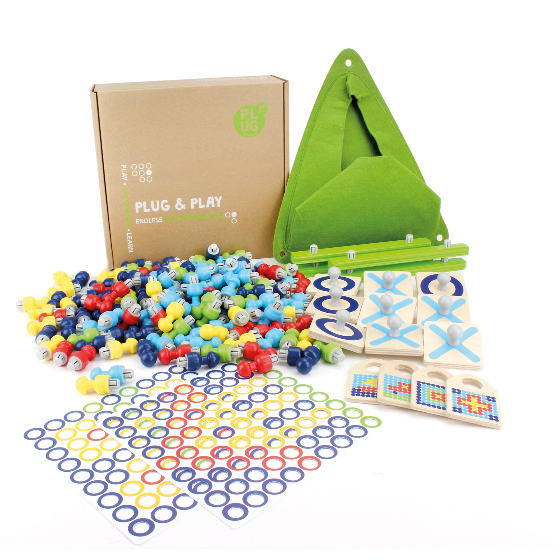 PLUG it "Tic Tac Toe und Steckspiel Set"