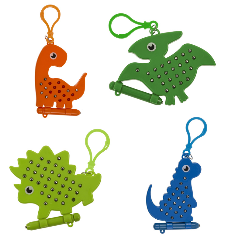 Mini-Magnetspiel Dinosaurier mit Schlüsselanhänger