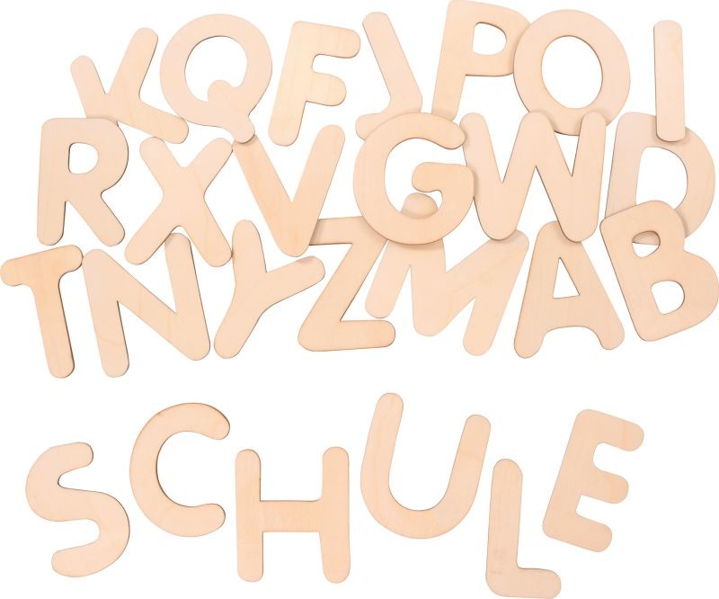 Holzbuchstabe E, natur