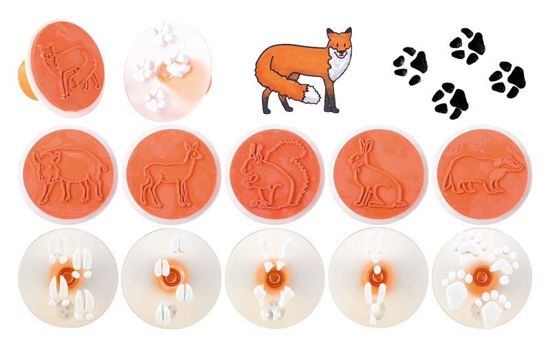 Tierspurenstempel 12er Set