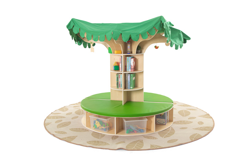 Lese-Insel Baum rund inkl. Teppich