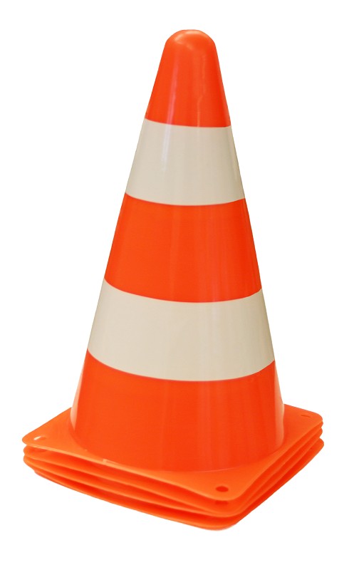 Markierungskegel orange/weiss 4 Stück
