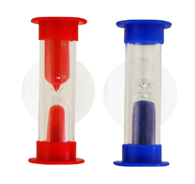 Zahnputzuhr mit Sauger farbig sortiert