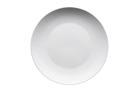 Teller flach 24,5cm Barca, weiß Porzellan, ohne Fahne