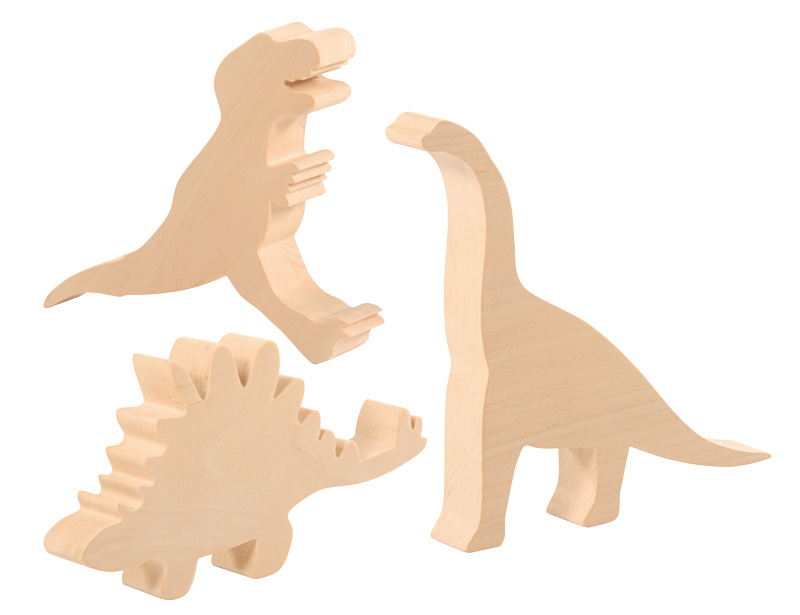 Schnitzholz Dino, 3er-Set