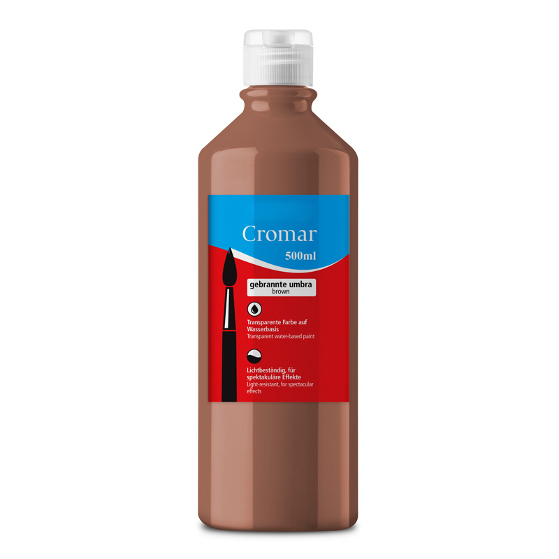 Cromar Flüssigfarbe gebrannte umbra, 500 ml