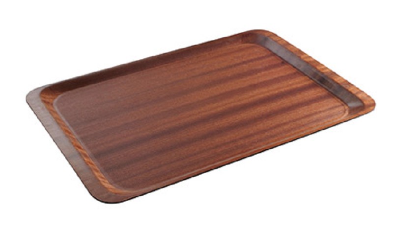 Tablett eckig, rutschfest , 61x43cm, Pressholz