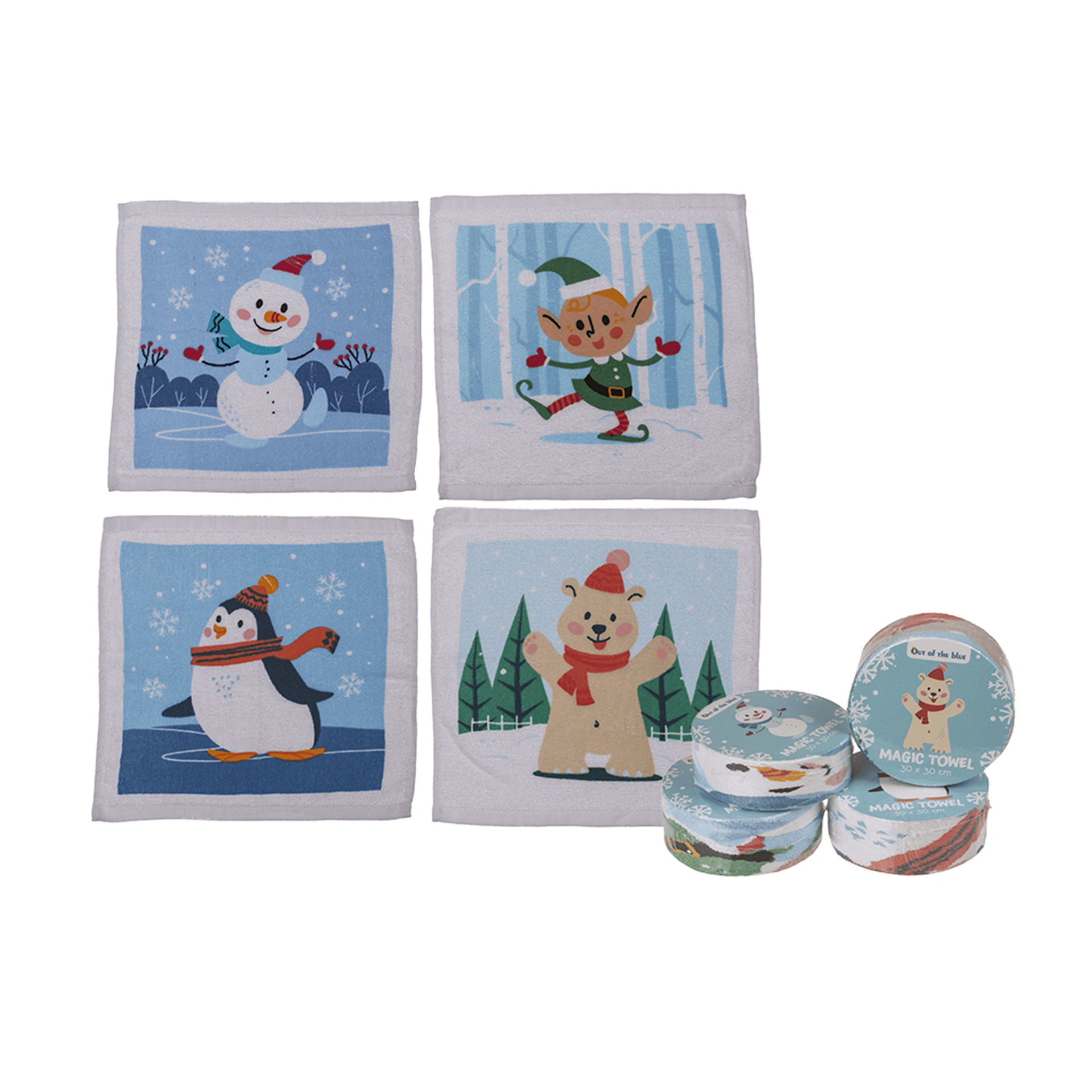 Magisches Baumwoll-Handtuch, Winter Freunde