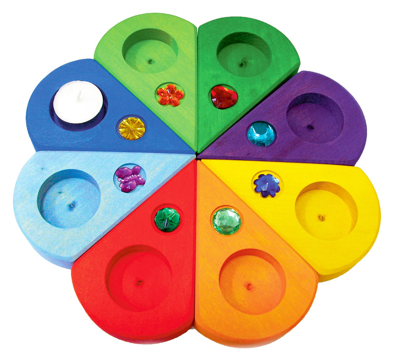 Bauspiel Geburtstagskranz aus Holz