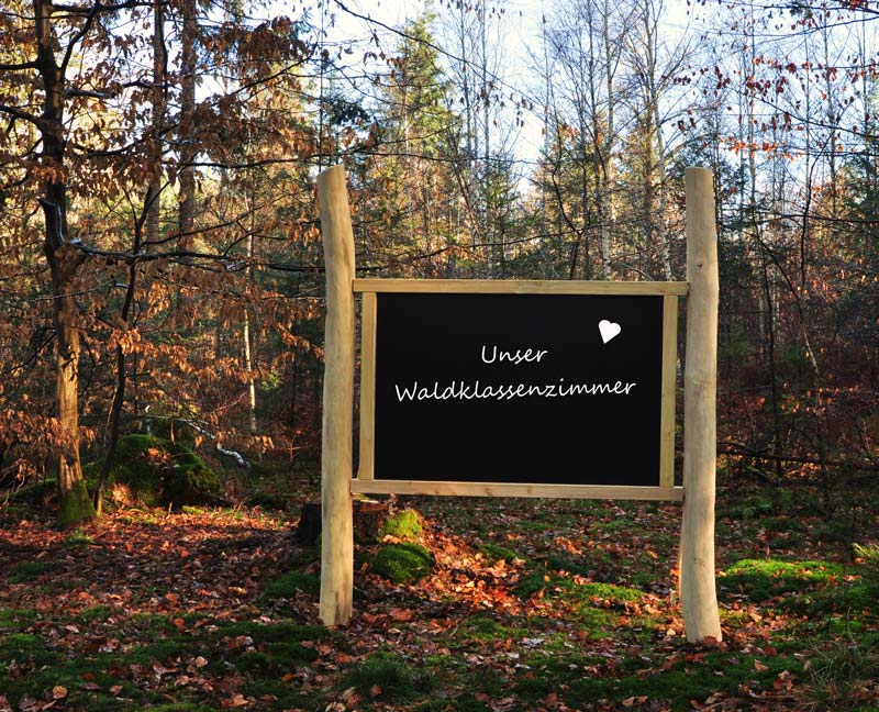 Kreidetafel Waldklassenzimmer