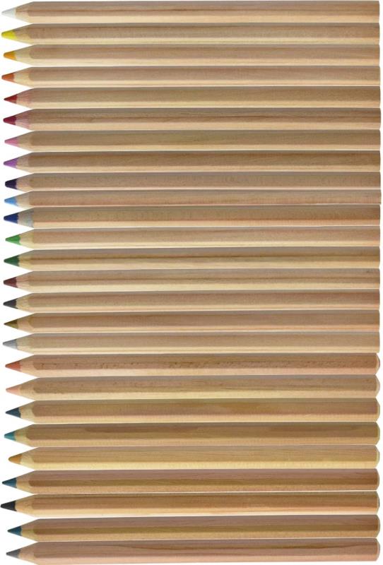Buntstifte Jumbo natur in Einzelfarben, 12er-Set