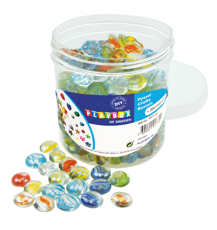 Glasnuggets 200 Stück, Ø 17 - 19 mm