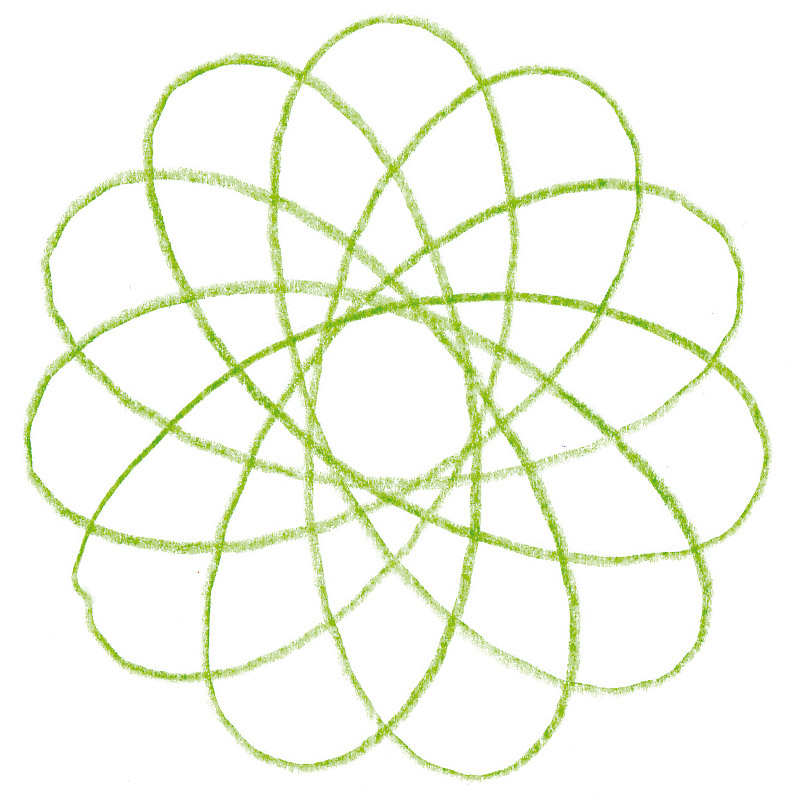 Mandala-Kreisel 2-teilig 10,5 cm, 6er Set