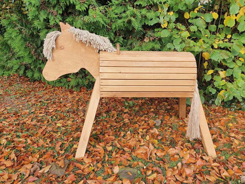 Holzpferd 80 cm lasiert