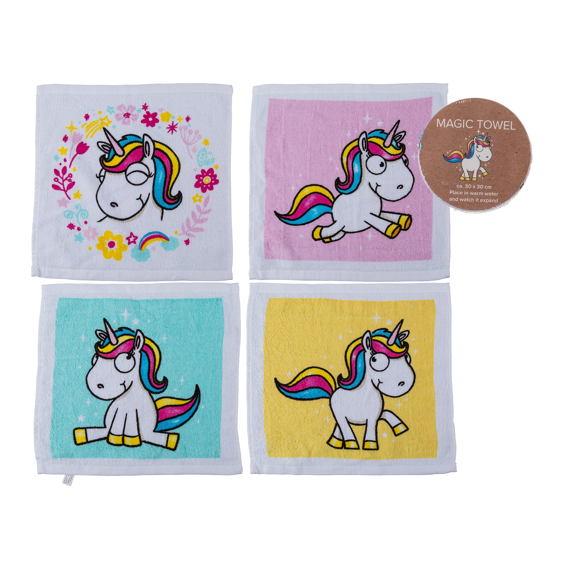 Magisches Baumwoll-Handtuch, Comic Einhorn