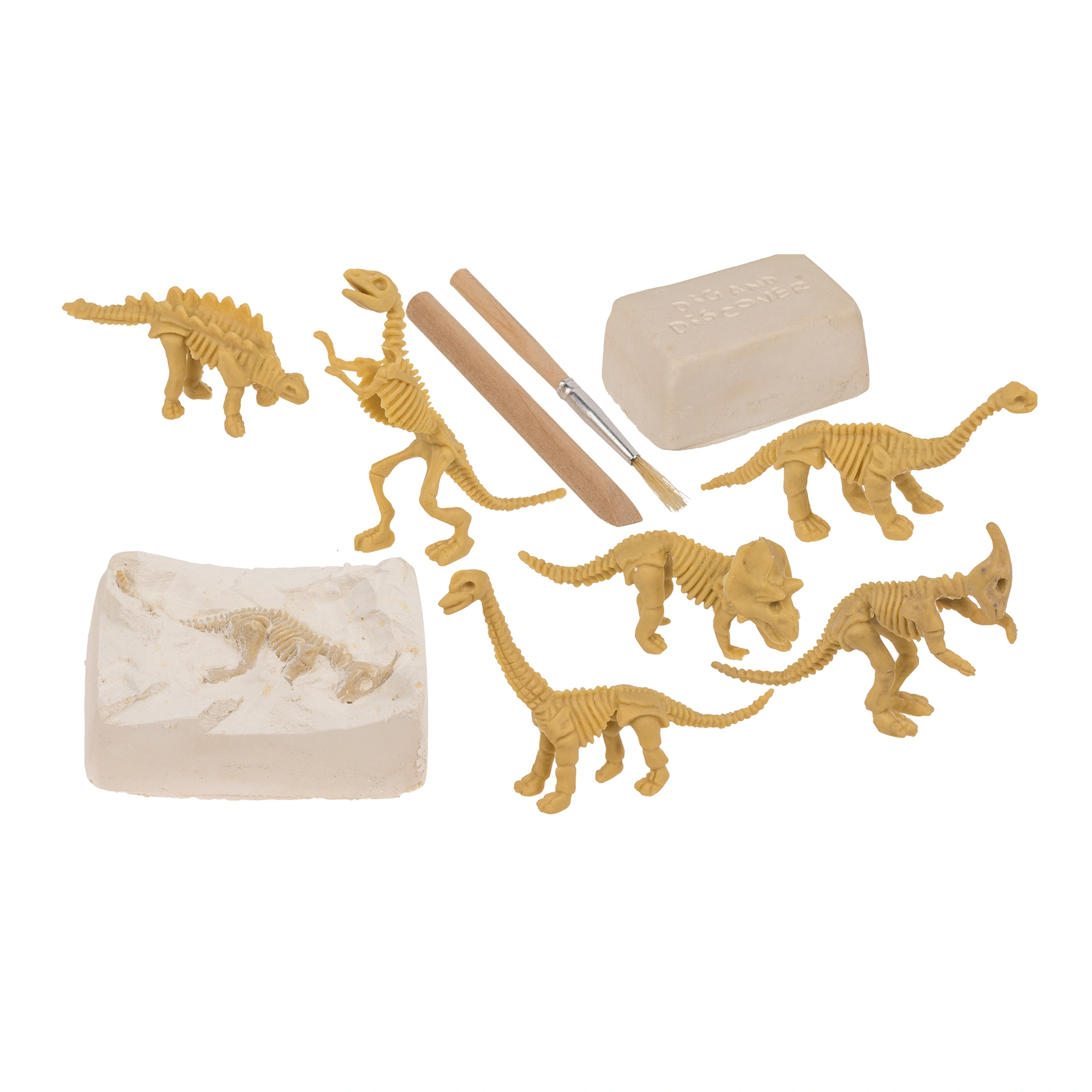 Ausgrabungsset, Dinosaurier Skelett, ca. 4 x 8 cm
