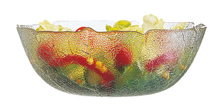 Schale Aspen, Ø23cm, 2,0Ltr. mit Blattstruktur, gehärtet