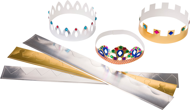 Metallic Kronen, 12er-Set