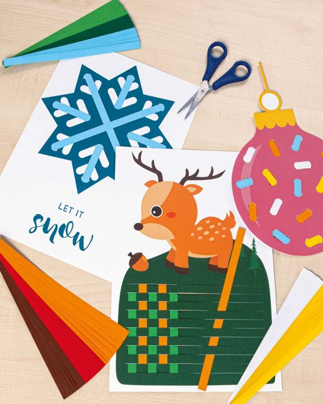 Flecht- & Webmotive Set Weihnachten, DIN A4