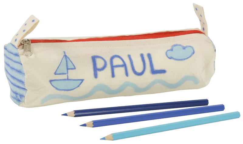 Schlampermäppchen zum Bemalen 4er Set