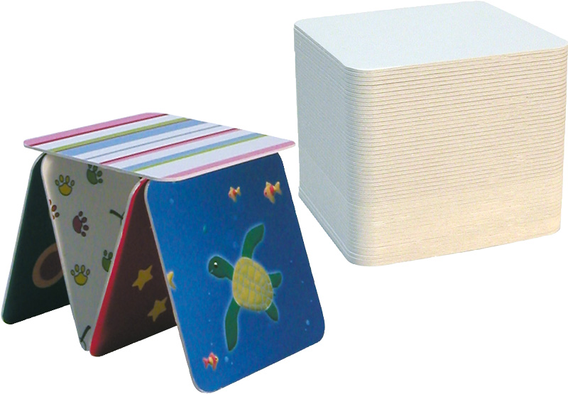 Bierdeckel Blanko eckig, 9,3 x 9,3 cm, 100 Stück