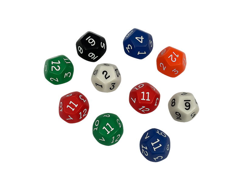 Schulwürfel zwölfflächig, 10er Set