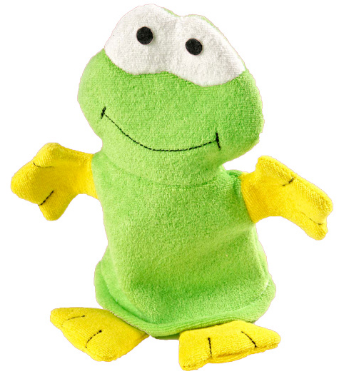 Waschhandschuh Frosch
