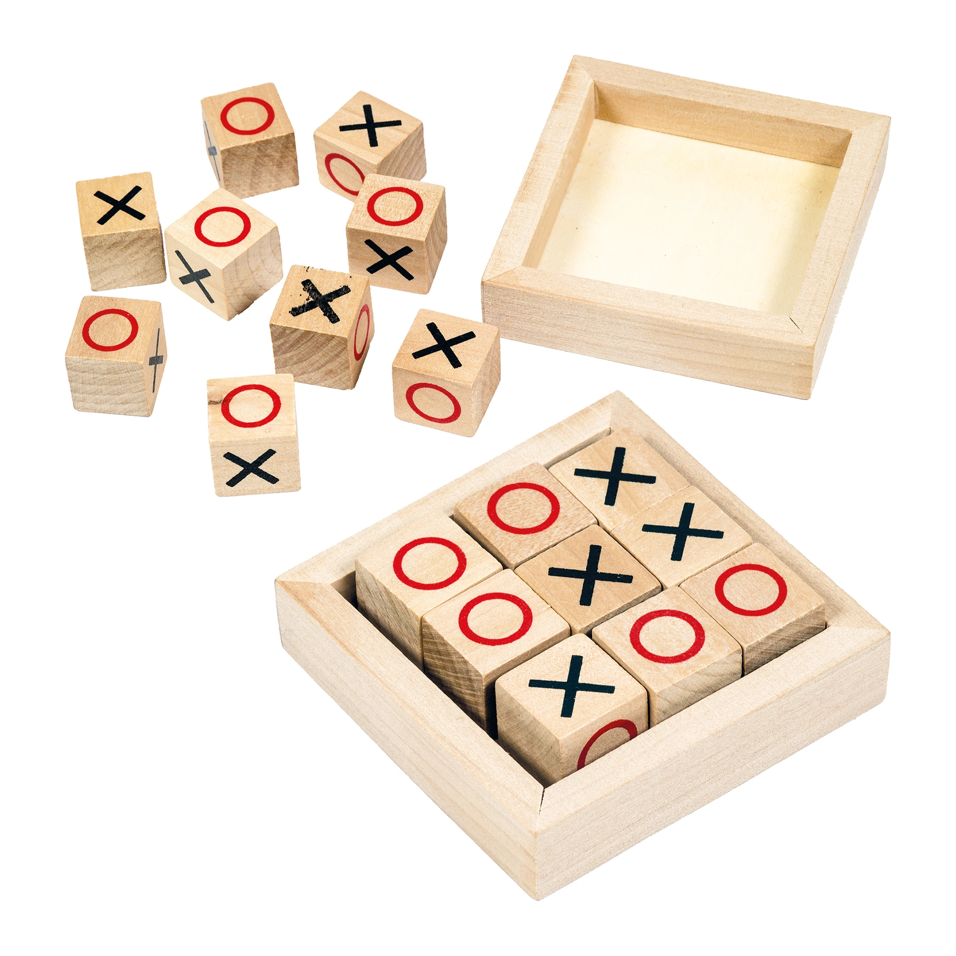 Tic Tac Toe Reisespiel aus Holz