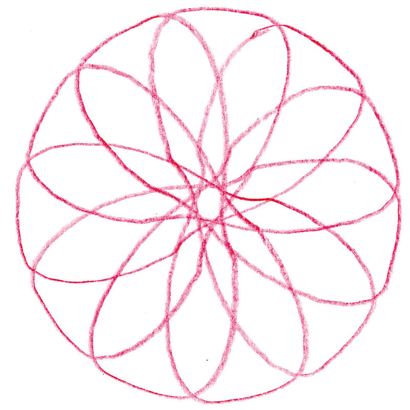 Mandala-Kreisel 2-teilig 10,5 cm, 6er Set