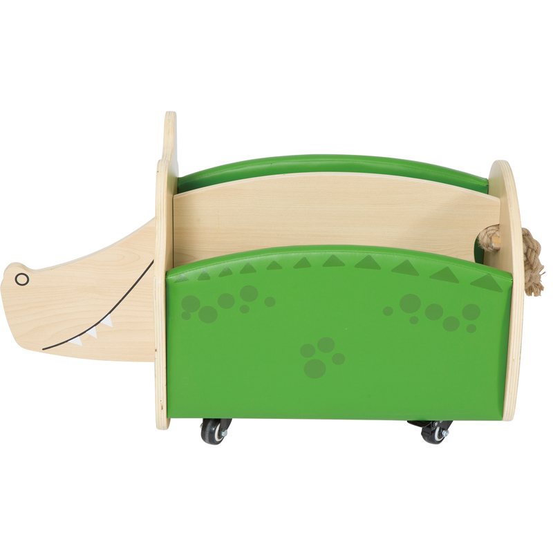 Kinder Bücherkiste Krokodil, fahrbar