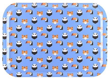 Tablett Zootex, blau L 43cm x B 33cm