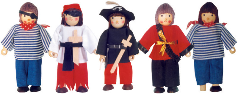 Winzling Biegepuppen-Set Piraten groß 5tlg