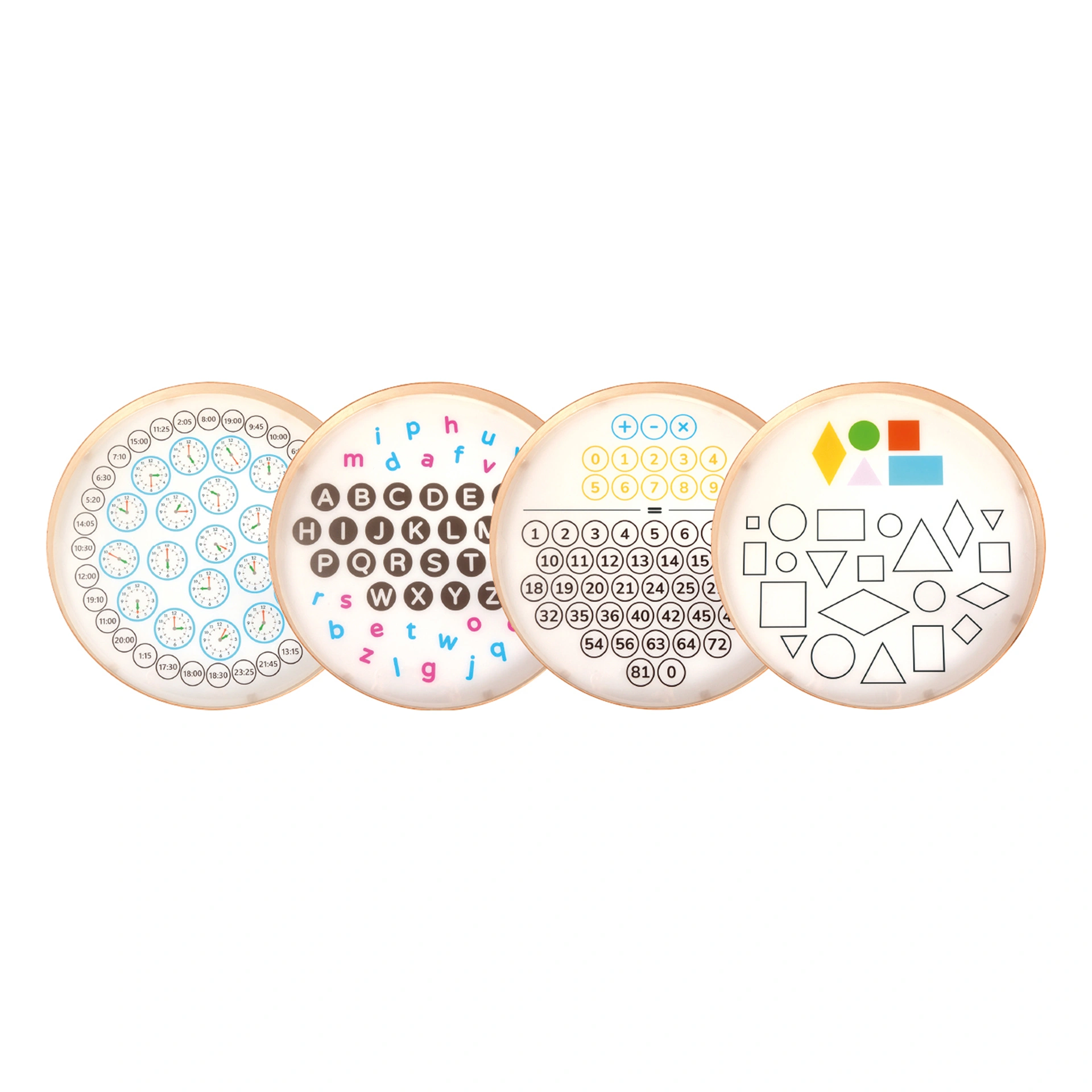 Lernscheiben für Leuchtkübel 4er Set