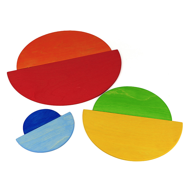 Bauspiel Regenbogenplatten, 6 teilig