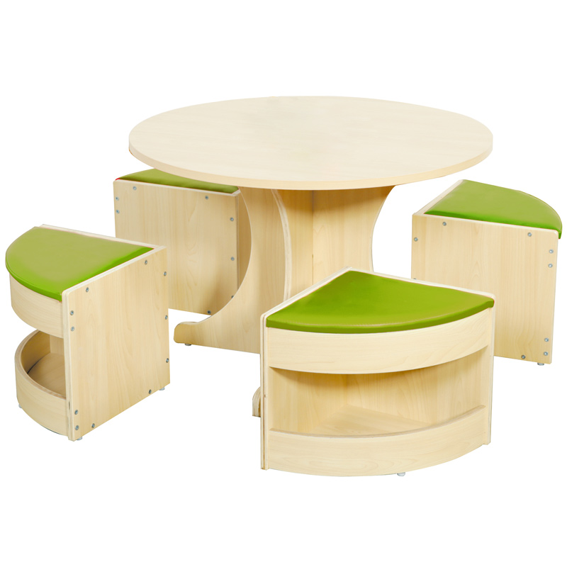 Kindersitzgruppe mit Tisch und Stühlen, 5-tlg