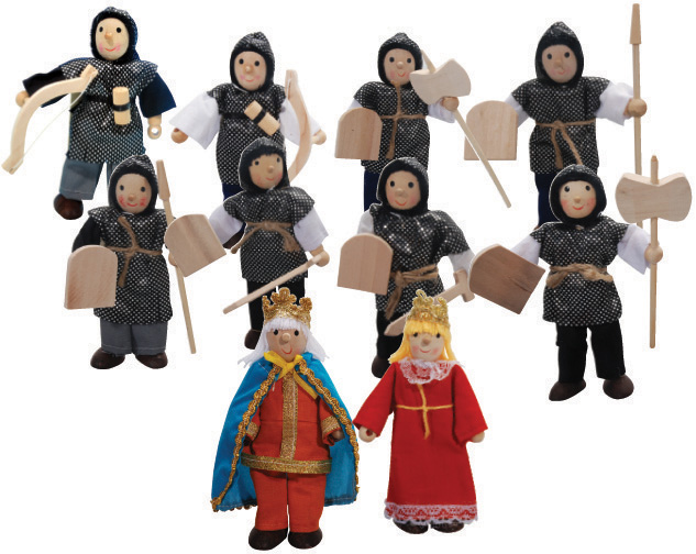 Biegepuppen Ritter-Set klein 10 tlg.