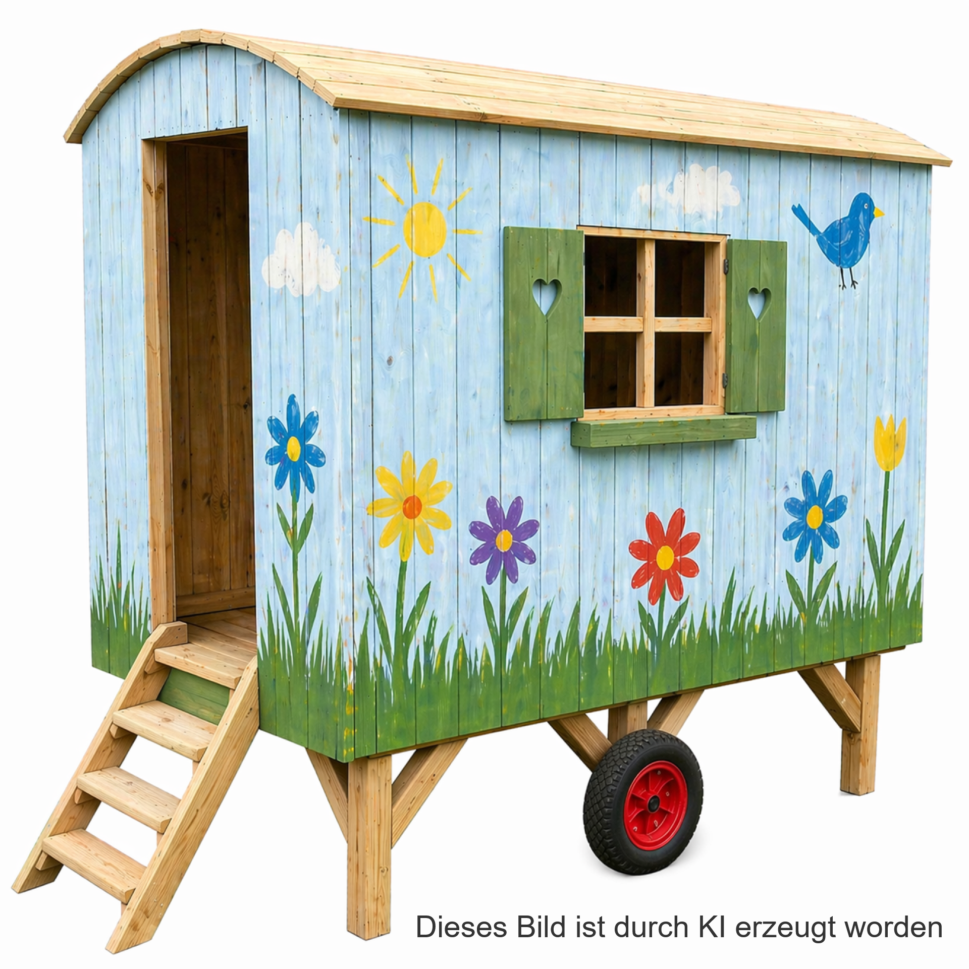 Bauwagen Kindergarten aus Massivholz