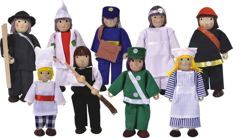Winzling Biegepuppen-Set Berufe 9tlg.