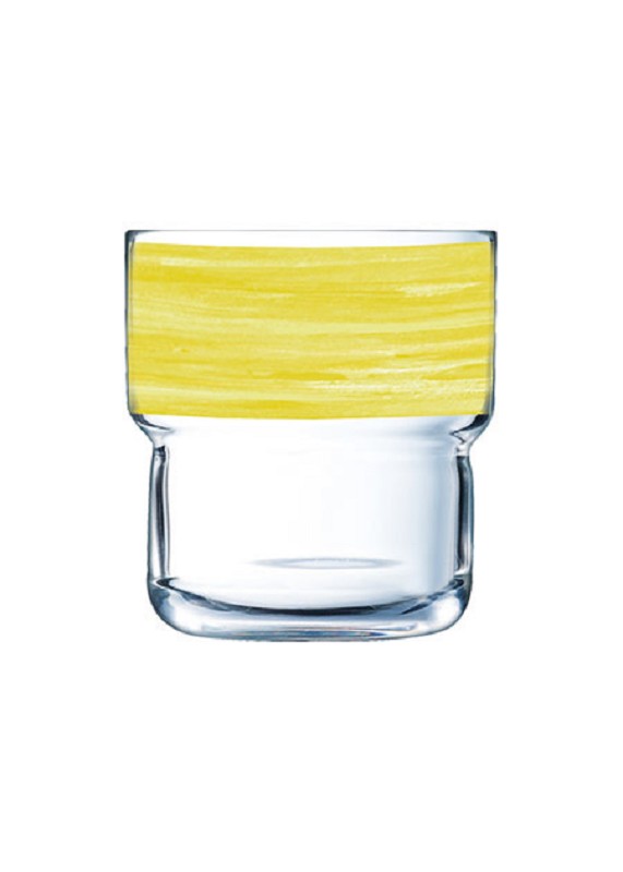 Stapelglas Brush Yellow, 22cl