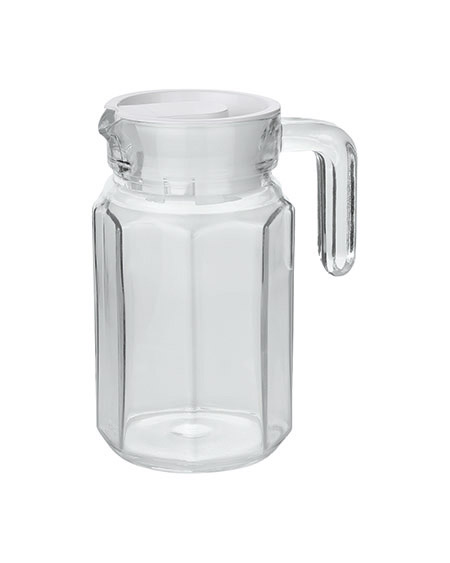 Glaskrug mit Deckel, 0,5Ltr. Höhe 16,0cm, Ø 7,5cm