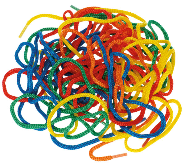 Fädelschnüre "Farbig 100 cm", 10-teilig