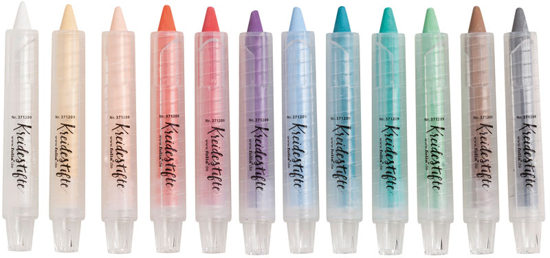Kreidestifte-Set, farbig sortiert, 12er Etui