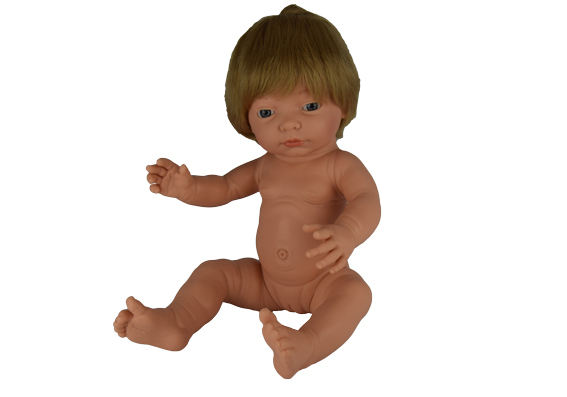 Babypuppe Mädchen „europäisch” 42 cm mit Haaren