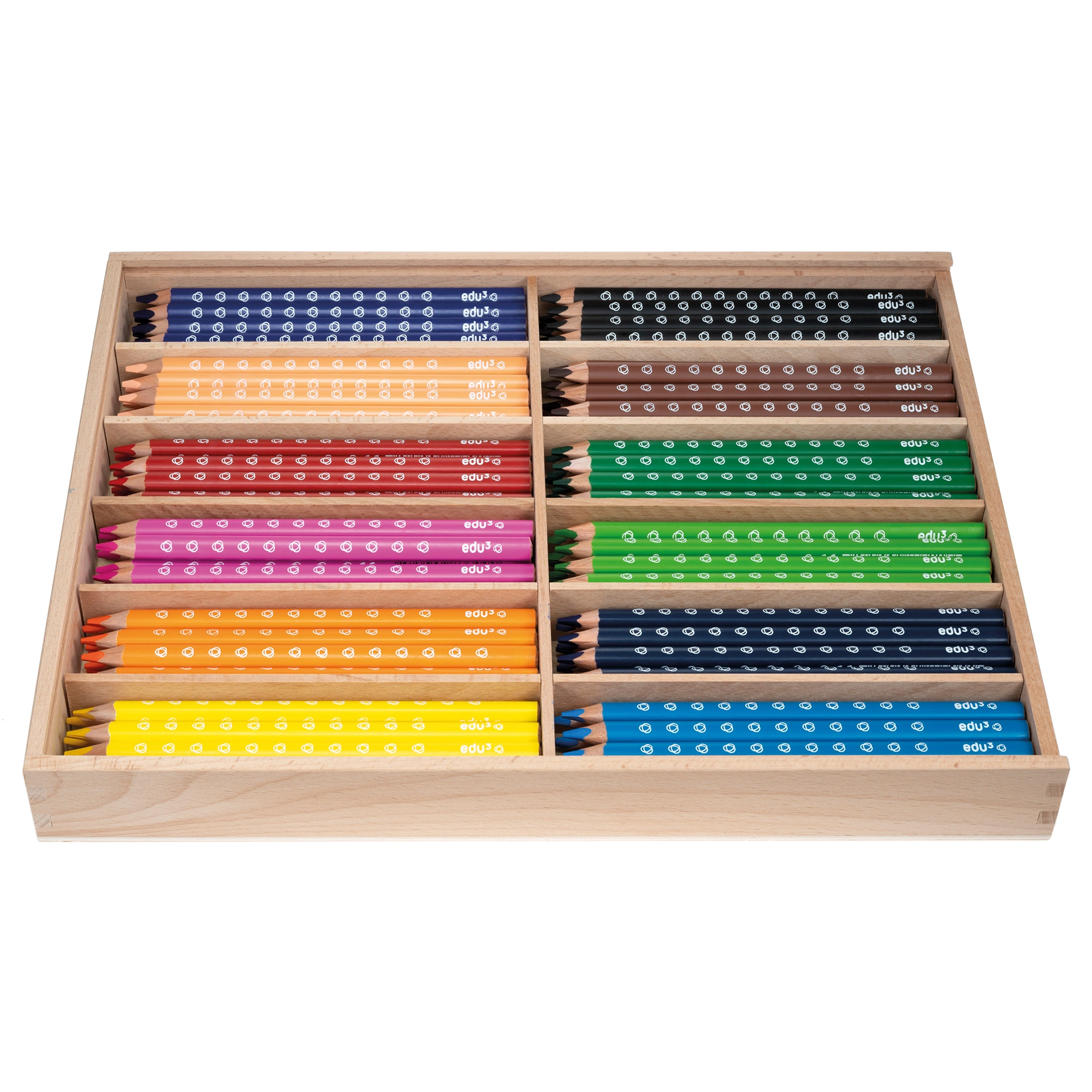 Dreikantstifte edu³ Basic Jumbo Tri 144er Holzbox