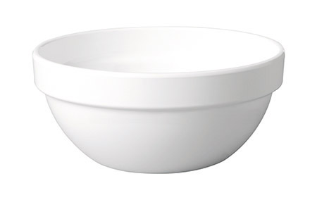 Schüssel Ø14cm Kunststoff PET, weiß Inhalt 0,5Ltr.