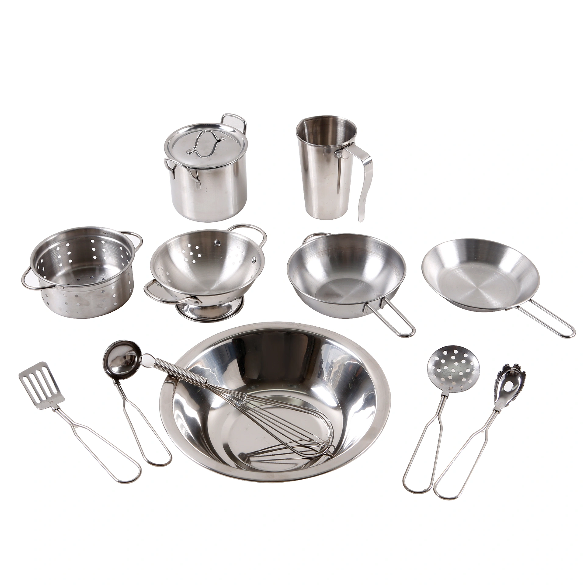 Spielset Küche aus rostfreiem Stahl - 12-teilig