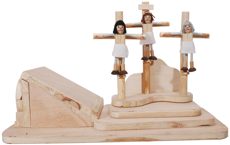 Biegepuppen Osterkrippe Reli Platte