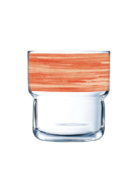 Stapelglas Brush Orange, 22cl