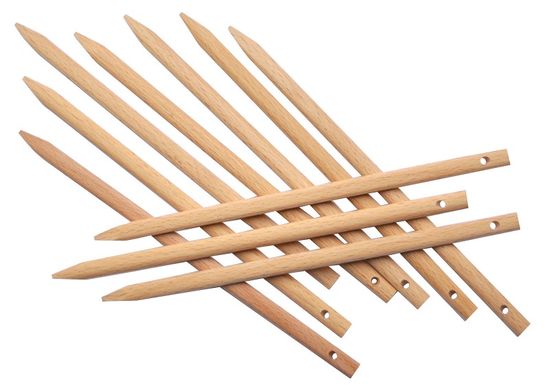 Webnadeln aus Holz 10er-Set, Länge 20 cm
