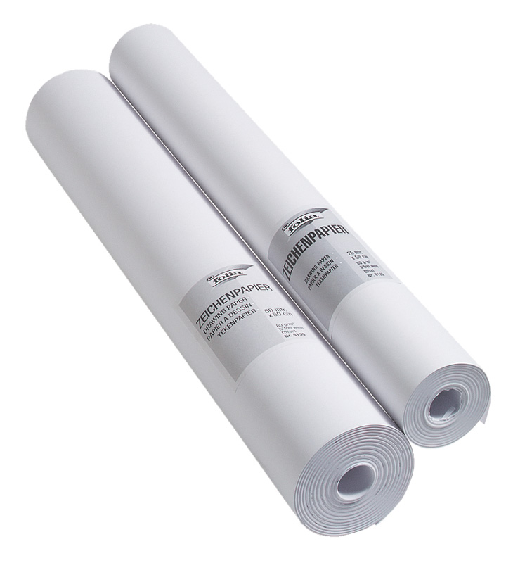 Zeichenpapierrolle 80g/m² weiß 50 cm x 25 m